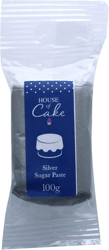 Metallic silver edible sugar - silver,