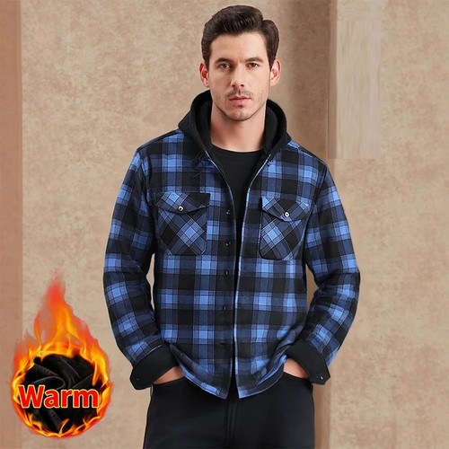 Mens hooded lumberjack plaid - hooded,