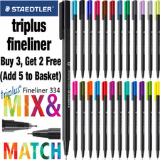 STAEDTLER triplus Fineliner Pen 334 - Assorted Colours - Buy 3, Get 2 Free