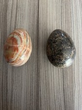 2x Polished Stone Eggs Onyx