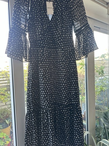 Whistles black white polka - black,