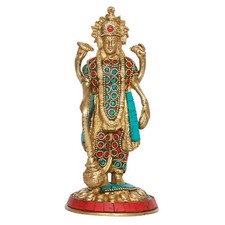 Brass Hindu God Lord Vishnu