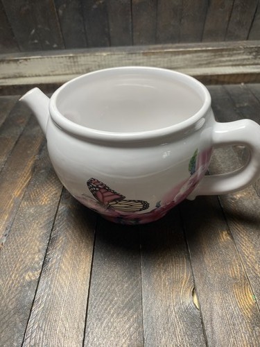 Butterfly floral teapot style - teapot,