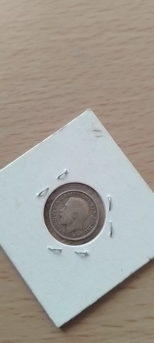 Silver three penny coin - penny,