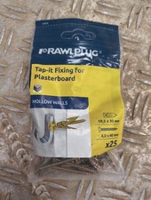 Rawlplug Tap-it Fixing For Plasterboard 4x40mm Pack Of 25 Hollow Walls