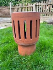 Reclaimed Red Terracotta Round Vented Cowl Chimney Pot Insert Build