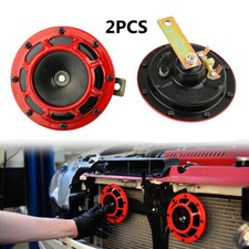 2Pcs Loud Compact Electric Blast Super Tone Hella Horn 12V Universal Car Truck