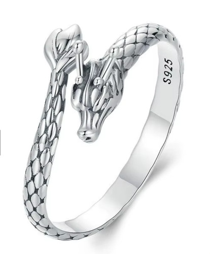 925 sterling silver - silver, dragon