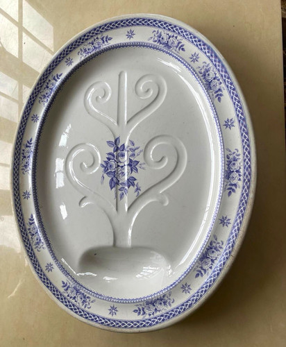 Wedgwood lattice blue white - blue, &