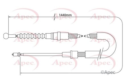 Apec rear brake cable for - rear,