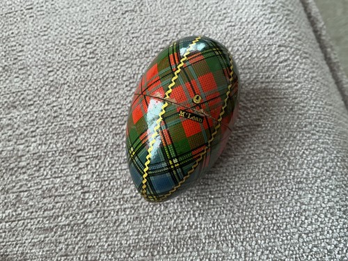 Mauchline tartanware egg - tartanware,