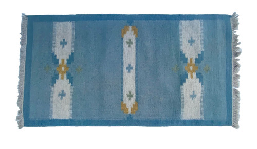Vintage swedish wool rug - vintage,