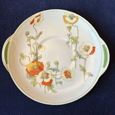 Rare 1930s Vintage Royal Doulton Art Deco Cake Serving Plate Poppy V1347