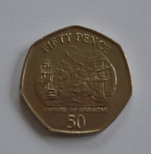 2005 Gibraltar Capture of Gibraltar 50p Fifty Pence Coin