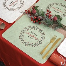 Set Of 4 Christmas Wreath Felt