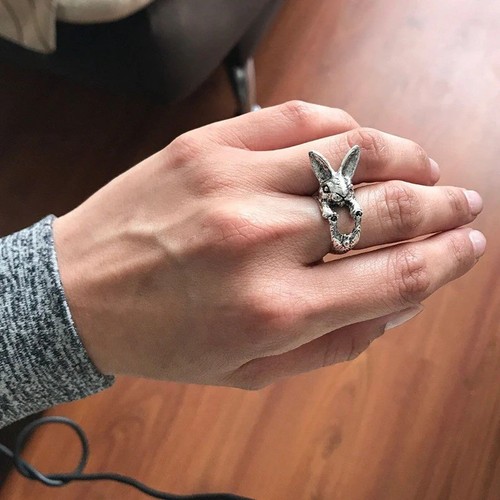 Vintage cat adjustable ring - adjustable,