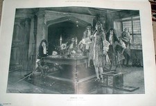 Original Old Antique Print Loaded Dice Fine Art 1905 Gambling A 20th Century