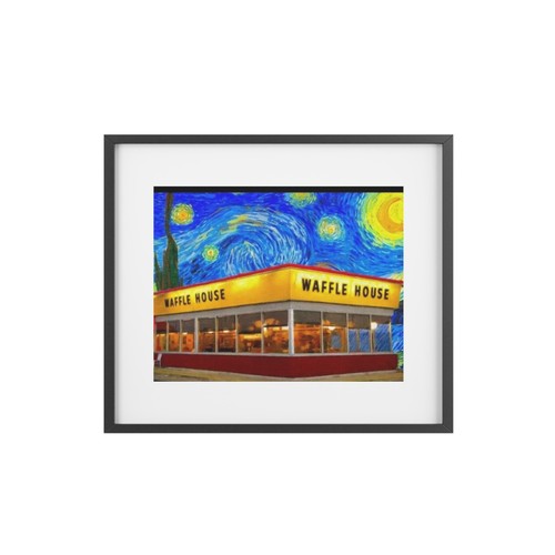 Waffle house starry night - house,