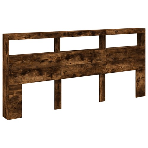Headboard cabinet with led bed - cabinet,