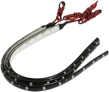 4 Pcs New 30cm 3528 Led Flexible Strip Red Light Car Lamp Waterproof 12V