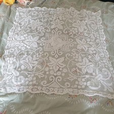 Vtg White Floral Lace Small
