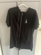 Judas Sinned Zip Up T Shirt Size Xl