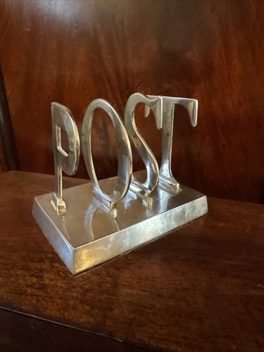 Vintage chrome plated letter - vintage,