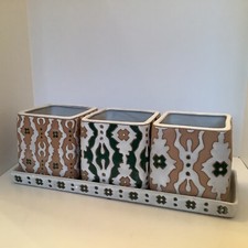 Anthropologie Penny Herb Garden Plant Pots Set of 3