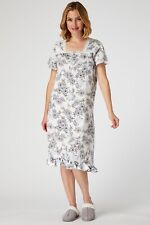 Bon Marche Classic Floral Lace Cotton  Short Sleeve Nightdress Size 8/10 New