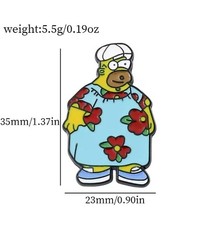Homer Simpson The Simpsons Metal Enamel Pin Badge MuuMuu Dress Lanyard UK Seller