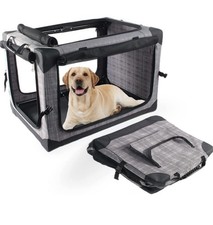 XL Folding soft dog travel crate 97cm x 66cm, 4 Doors car home ALL FOR PAWS 