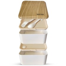 Leakproof Bento Lunch Box 1400ml – 2 Tier Microwave Safe Food Container UK