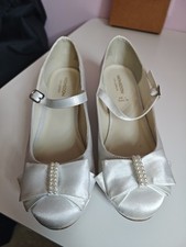 Monsoon Children Satin And Pearls Occasion Party Heeled Shoes