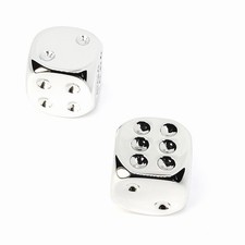 Polished Chrome Metal Dice