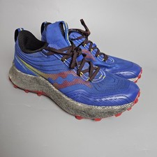 Saucony Endorphin Trail Running Shoes Trainers UK 8 Blue Razz