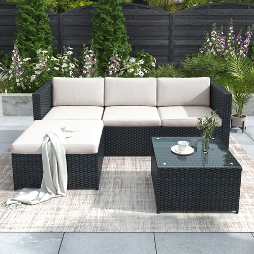 Garden corner sofa rattan - garden,