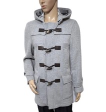 NWOT Aquascutum Mens Wool Duffle Coat Hooded House Check UK 36R IT 46R RRP £650