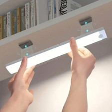 LED Wireless Motion Sensor Night Light USB Rechargeable for Kitchen Bedroom UK