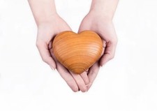 Wooden Carved Heart Keepsake