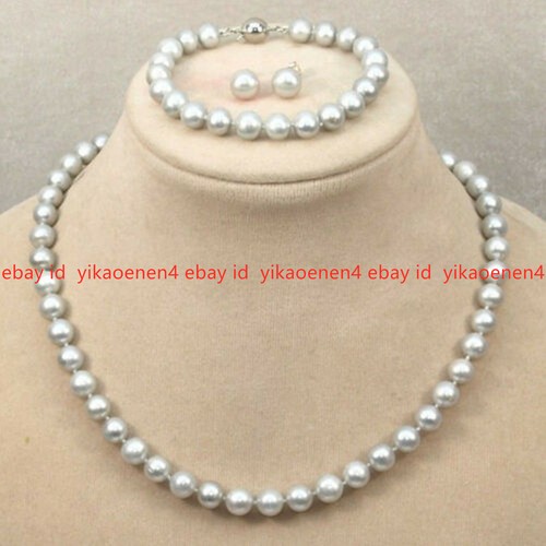 Genuine 8mm natural - 7-8mm, gray