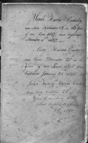 Cooksley family bible with - family,
