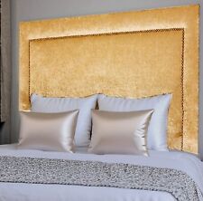 TOP QUALITY STUDDED HEADBOARD IN CRUSHED VELVET SINGLE DOUBLE KING SUPER KING