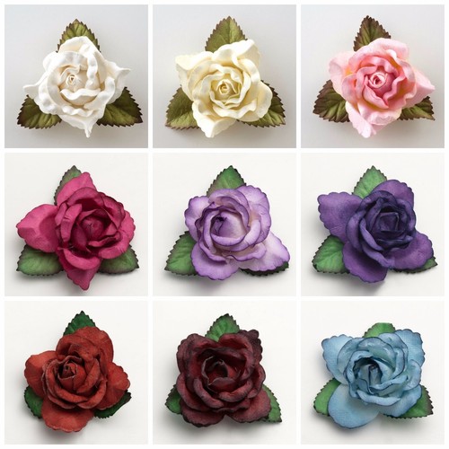 Open paper roses flower - roses,