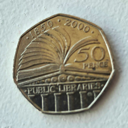 50p coin public libraries - 50p,