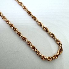 14K 585 Rose Red Gold 1.95G  18" Rope Chain! (WMP015518)