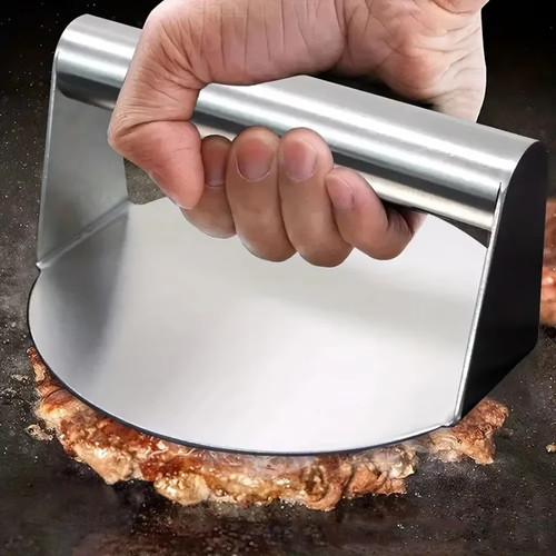 Stainless steel burger - steel, press