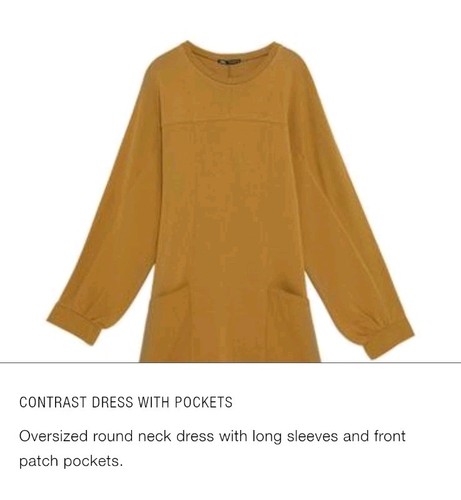 Zara mustard cotton casual - mustard,