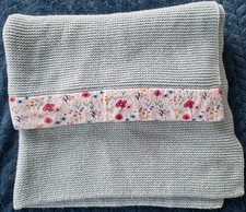 M&S Green Baby Blanket Knitted