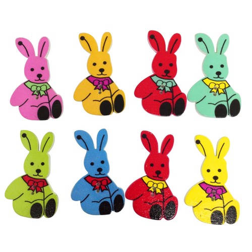 50pcs bow rabbit buttons - 50pcs,