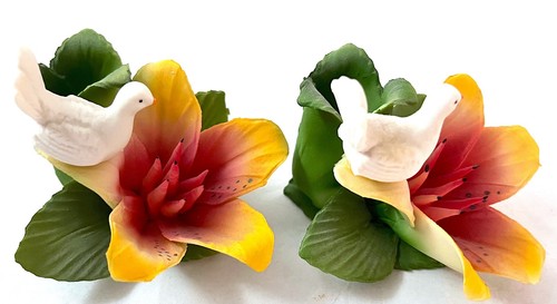 Pair capodimonte porcelain - capodimonte,